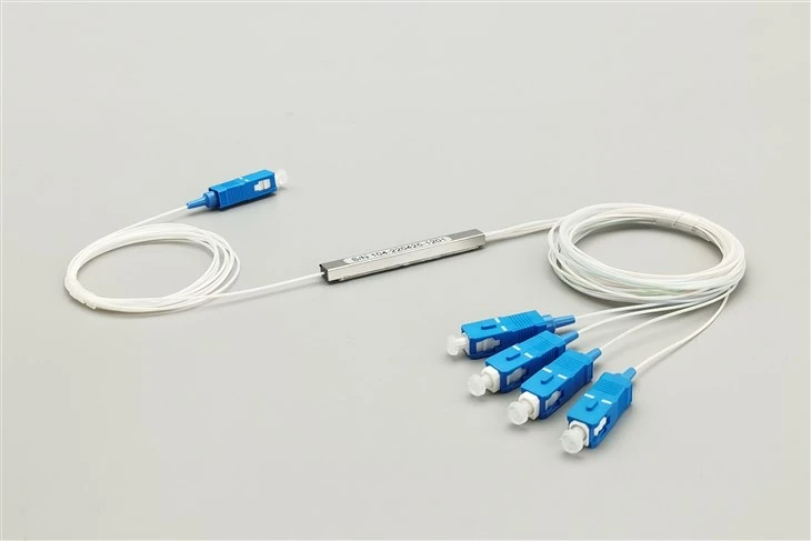 1 × 4 SC UPC Plc pluošto skirstytuvas, mini modulis